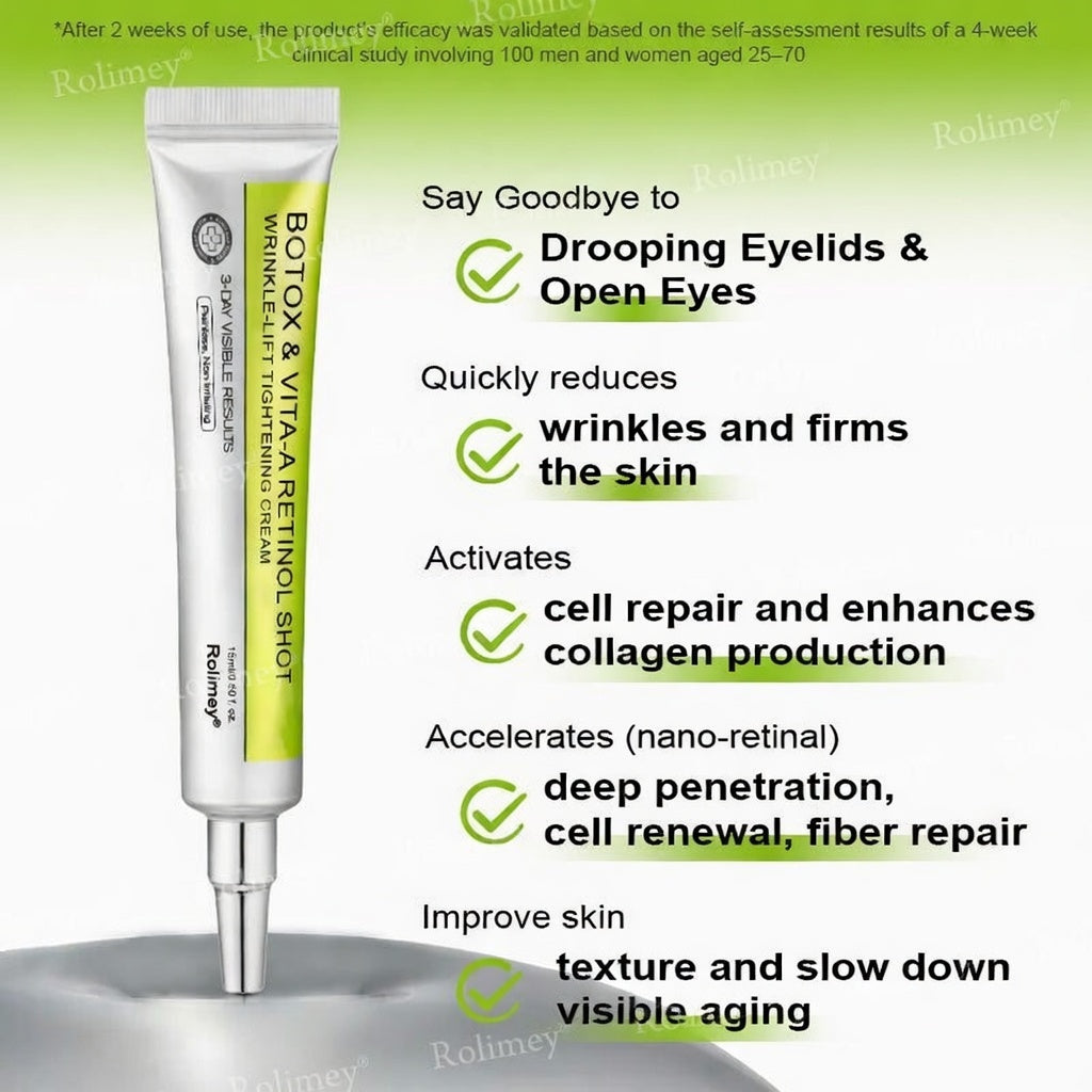 Rolimey® Botox & Vita A Retinol Shot Wrinkle-Lift Tightening cream